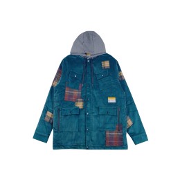 Order online for corduroy jacket, checkered velvet, contrasting color hooded zipper pocket, zipper snap button, multi-pocket jacket, 100% cotton J1031 Order online for corduroy jacket, checkered velvet, contrasting color hooded zipper pocket, zipper snap button, multi-pocket jacket, 100% cotton J1031